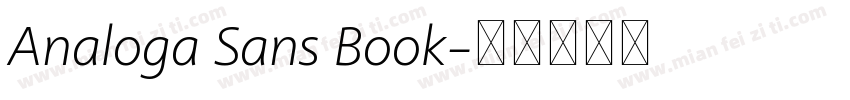 Analoga Sans Book字体转换